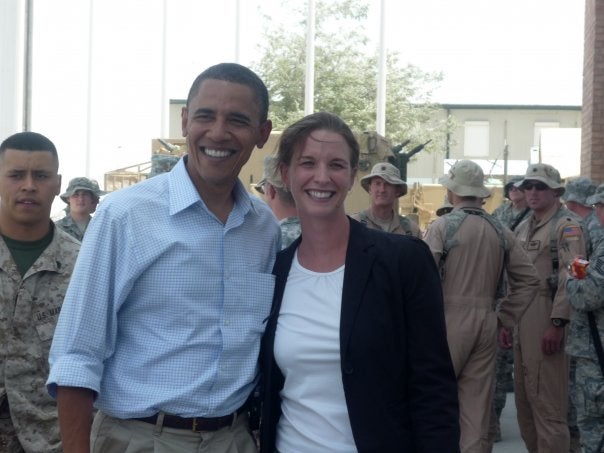 Bailey Hand with President Barack Obama.