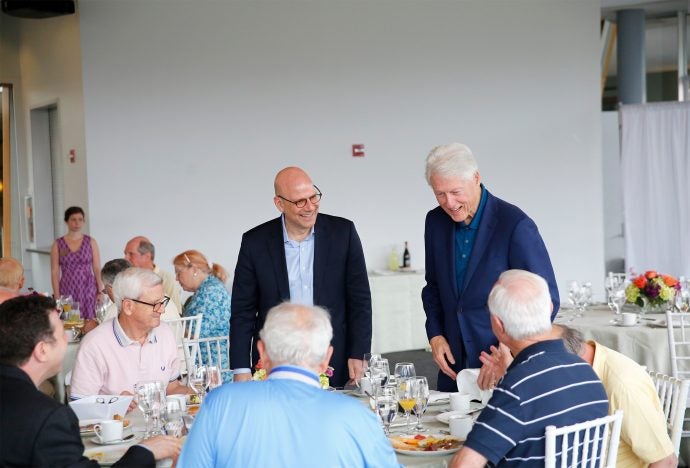 SFS Dean Joel Hellman with President Clinton