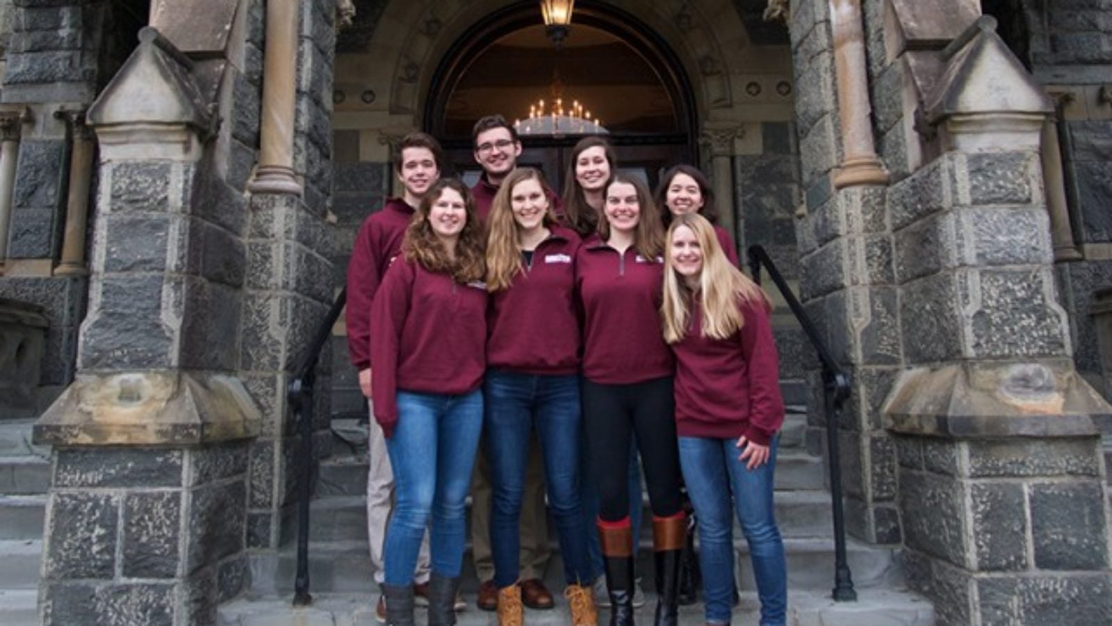Cardinal O&#039; Connor with other student council members