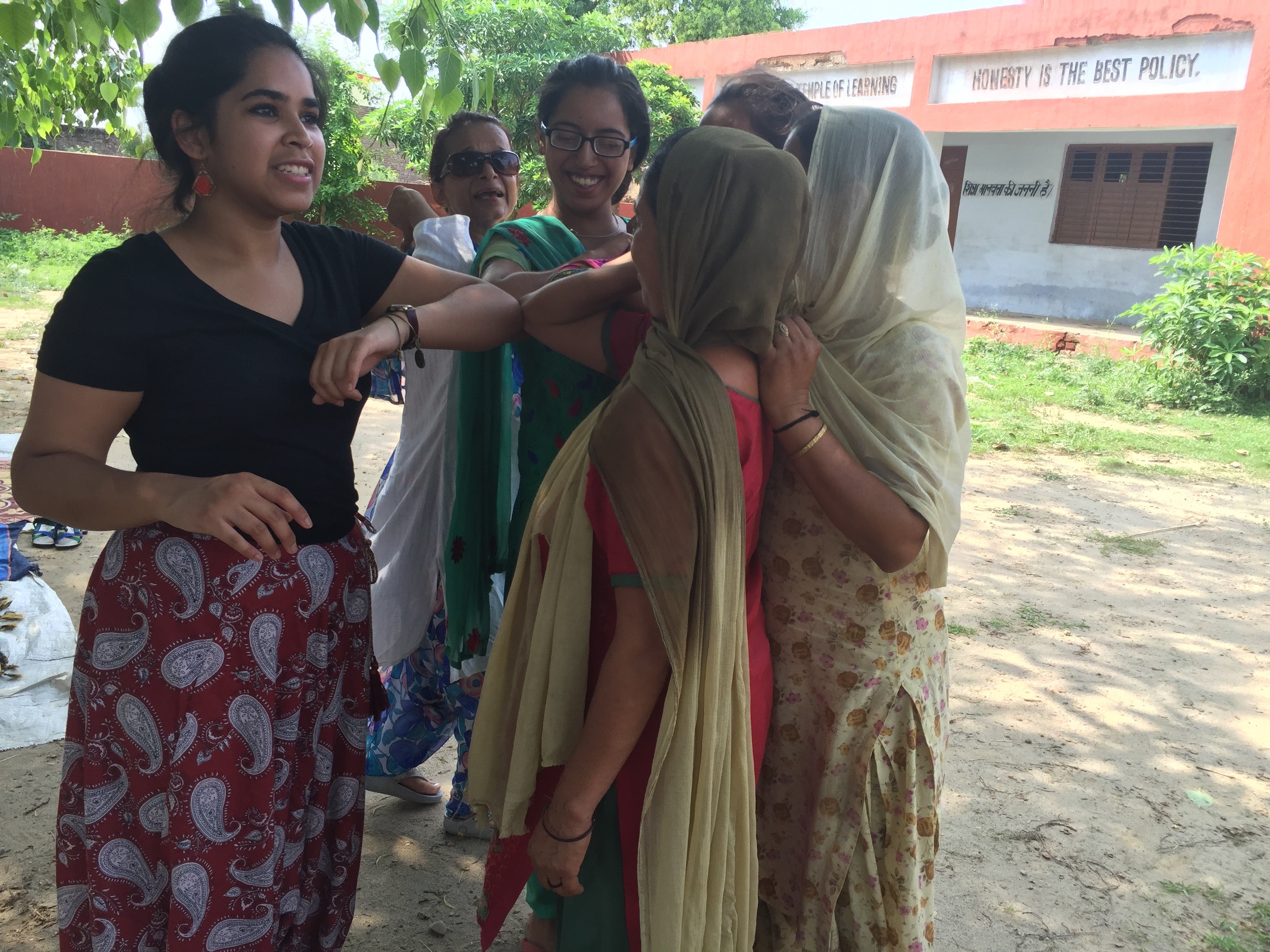 Devika Ranjan performing theater in India