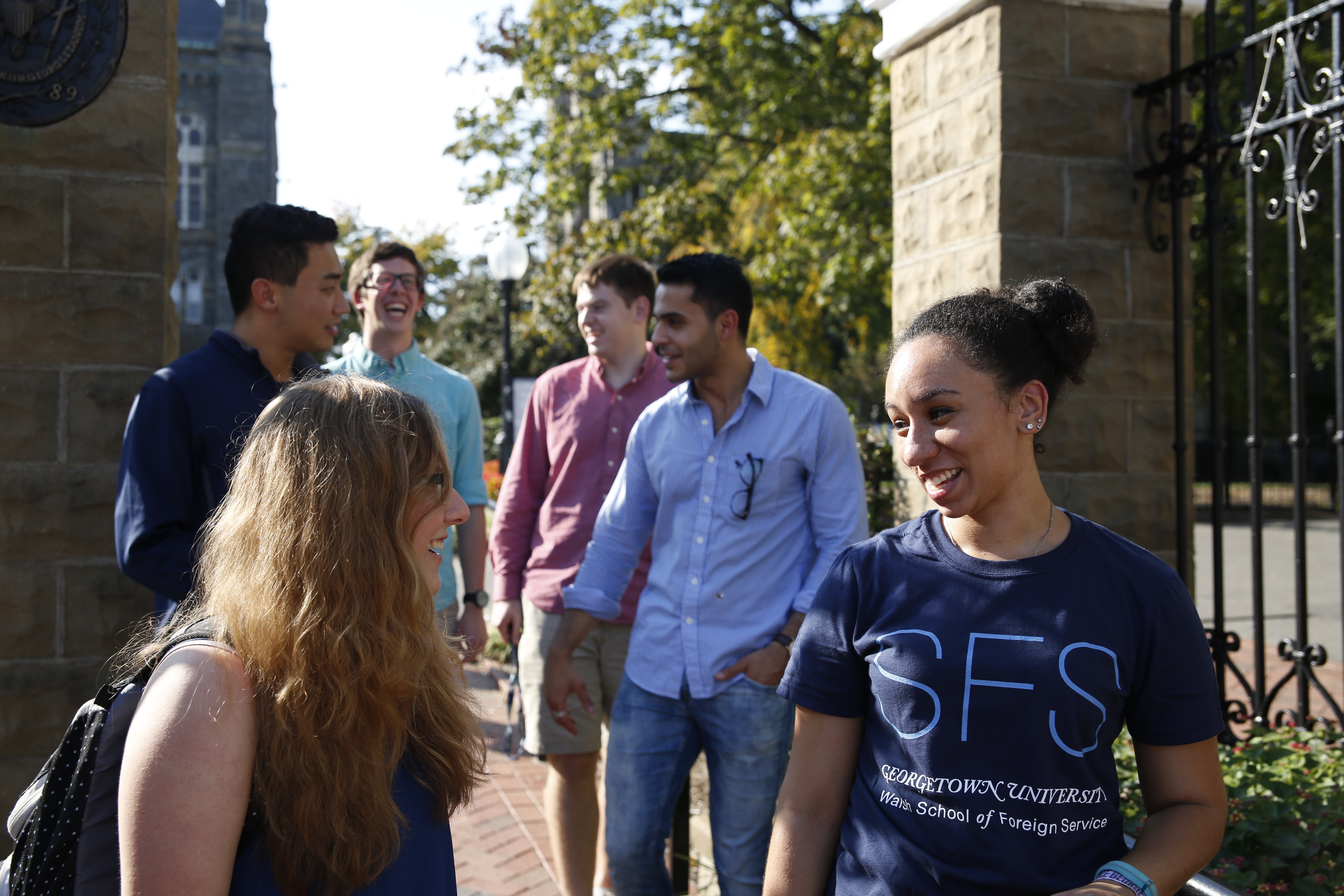 Students at Front Gates