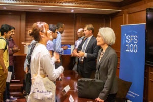 Centennial Fellows speak with students