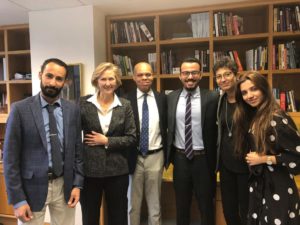 Elmagbri and classmates meeting the President of Open Society Foundation.
