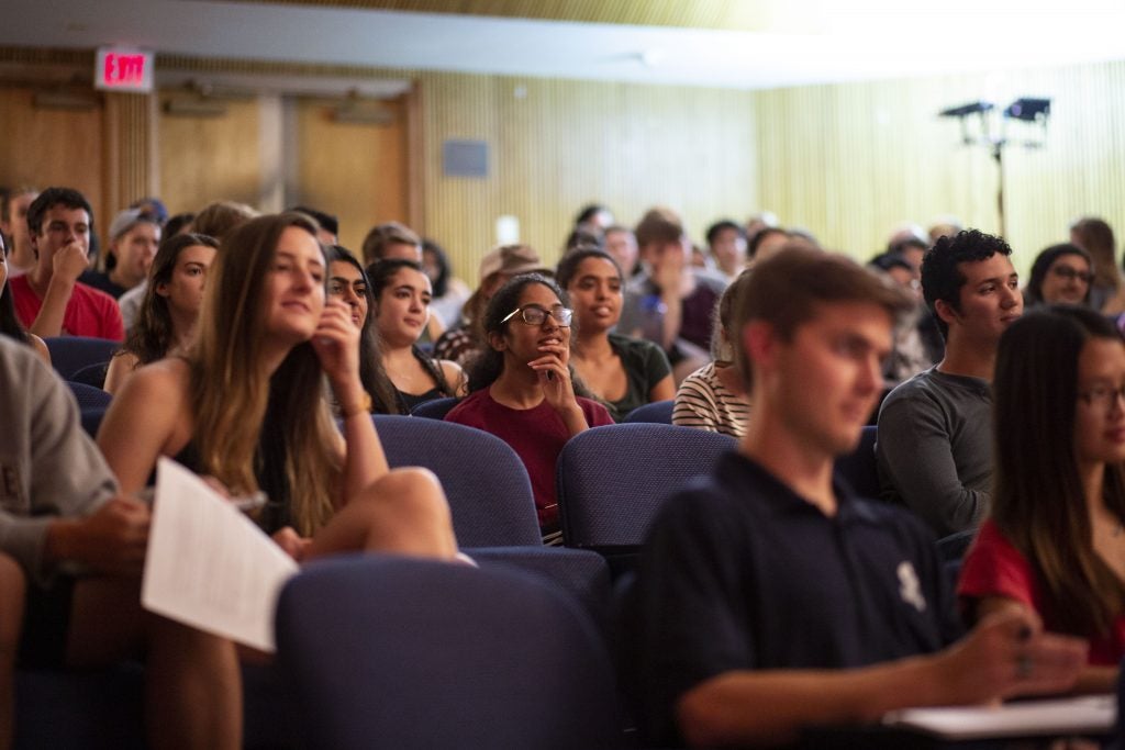 Students in auditorium