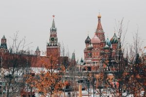 Photo of the Kremlin and Red Square featuring St. Basil's Cathedral.