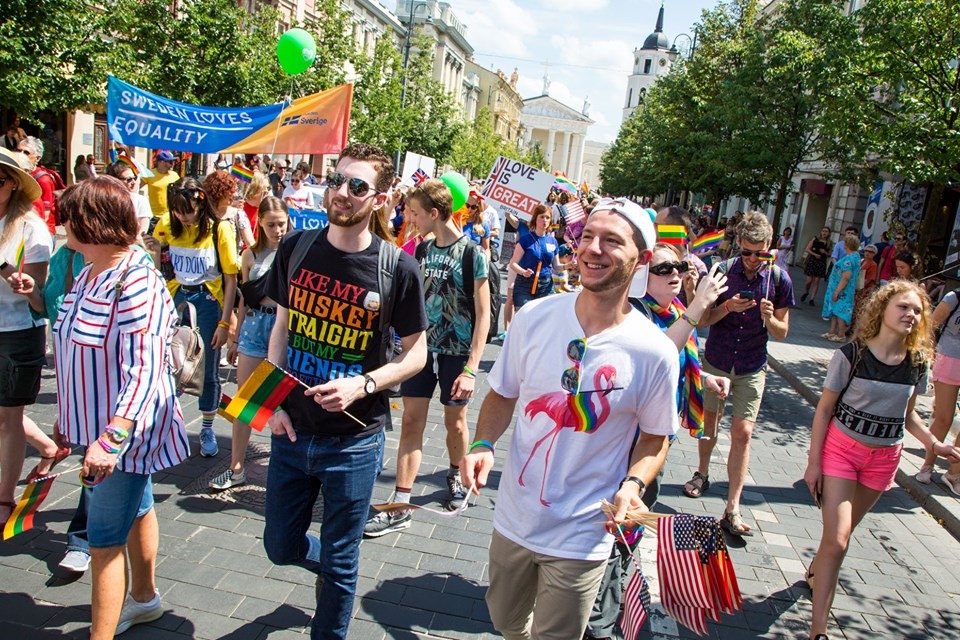 Charles B. Rangel Fellow Sheldon Ruby in Baltic Pride March