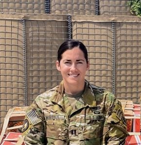 Olivia McQuail in her U.S. Army uniform