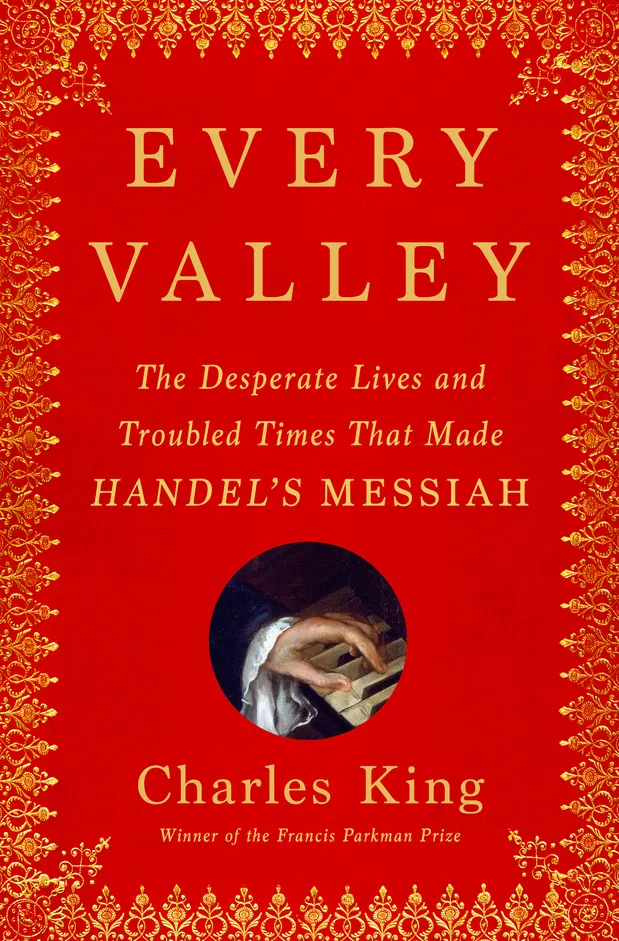 Book cover of 'Every Valley' by Charles Handel, depicting a red and gold intricate design with the title and author's name prominently displayed.