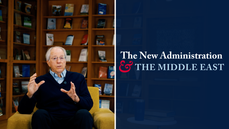 The New Administration &amp; The Middle East. Photo of Ambassador Dennis Ross.