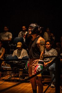 Mikey Lopez (SFS'25) prepares for a boxing match.
