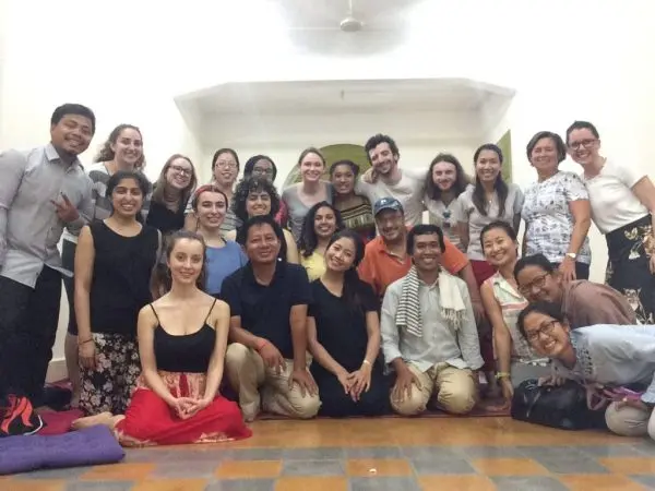 Group of people pose for a photo.