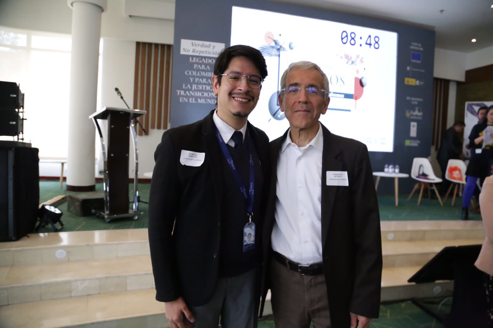 Esteban Morales Herrera and Father Francisco de Roux