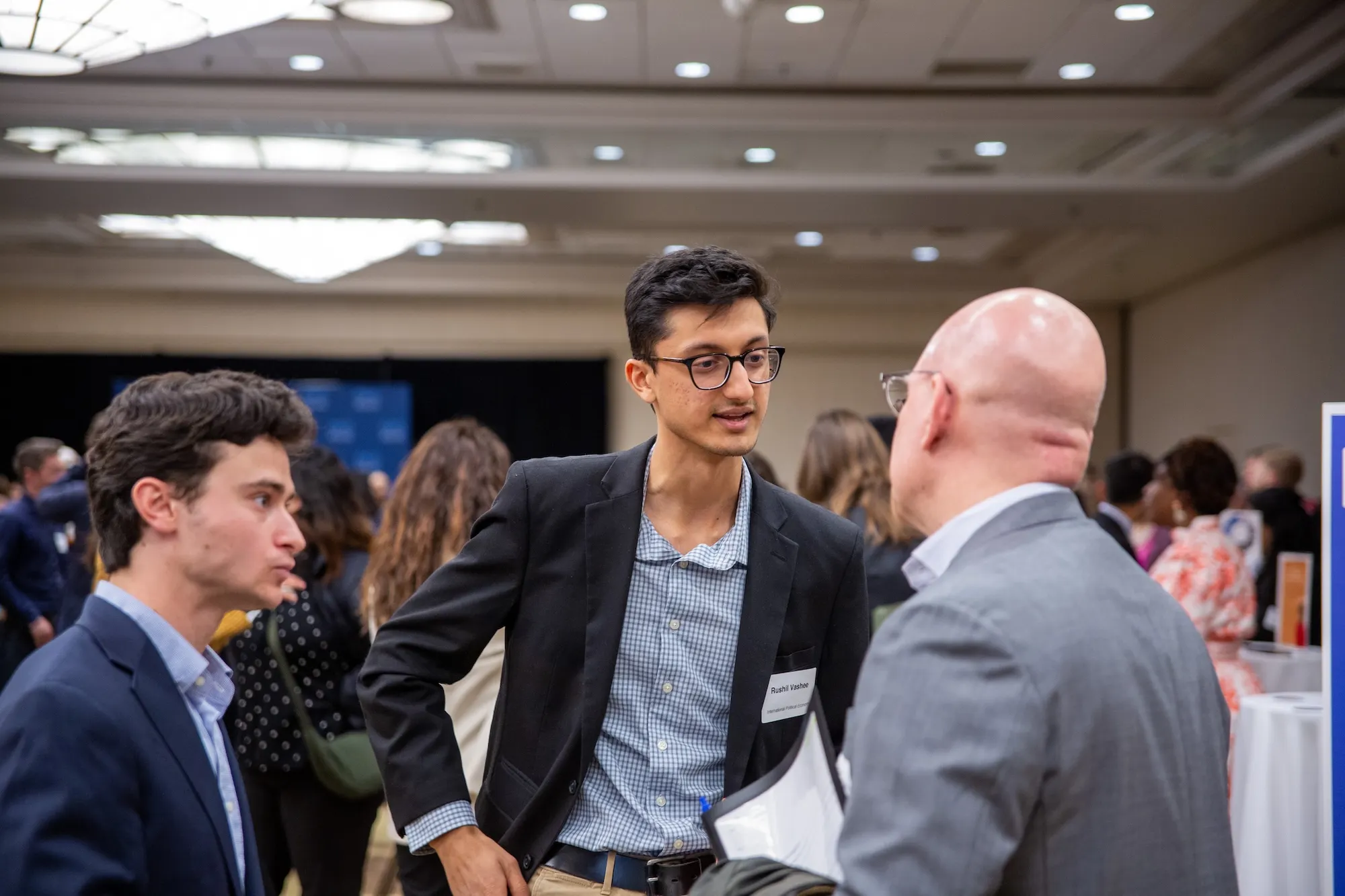 Students at a networking event