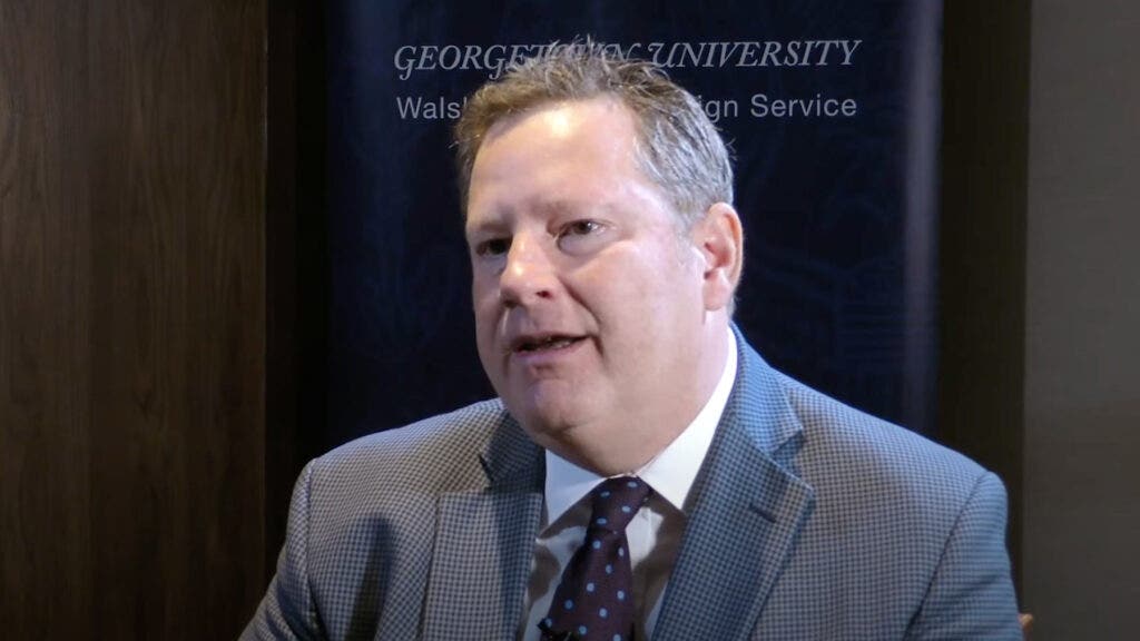 Ambassador Mike Hammer speaking