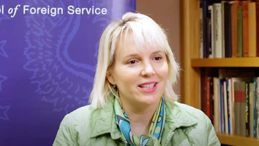 Photo of Angelique Finan talking