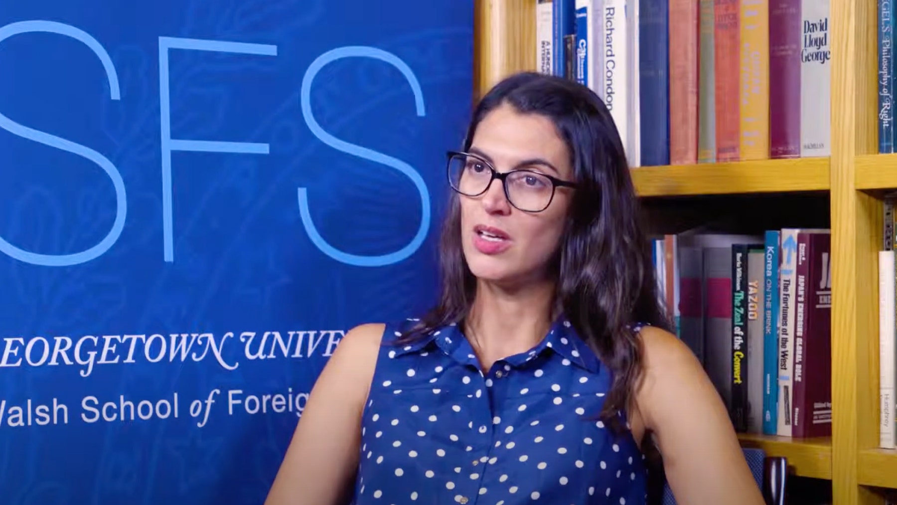 Photo of Sarah Margon speaking