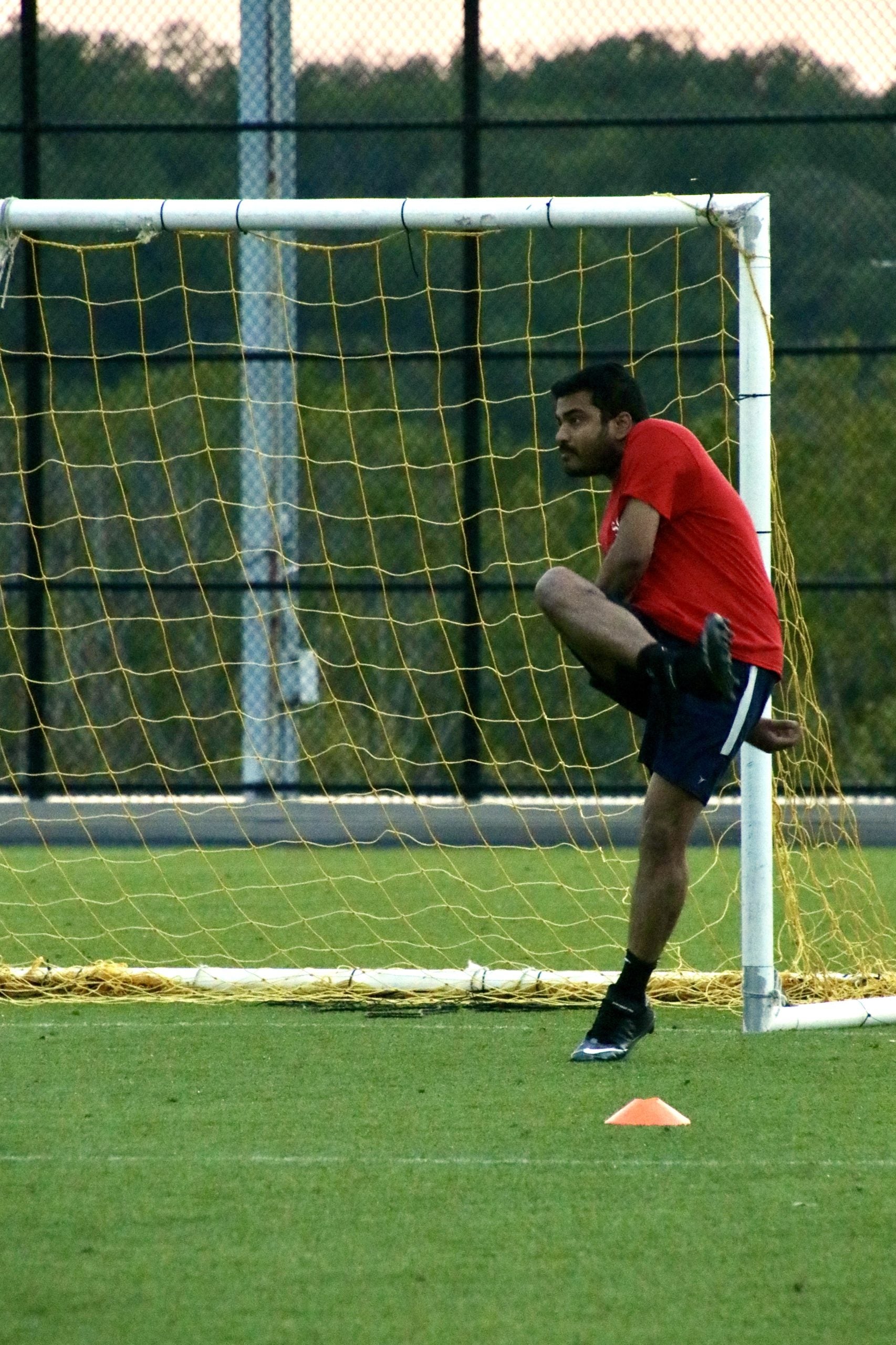 Photo of a GHD student defending the goal.