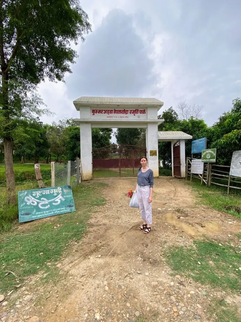 Therese at the disappeared persons park.