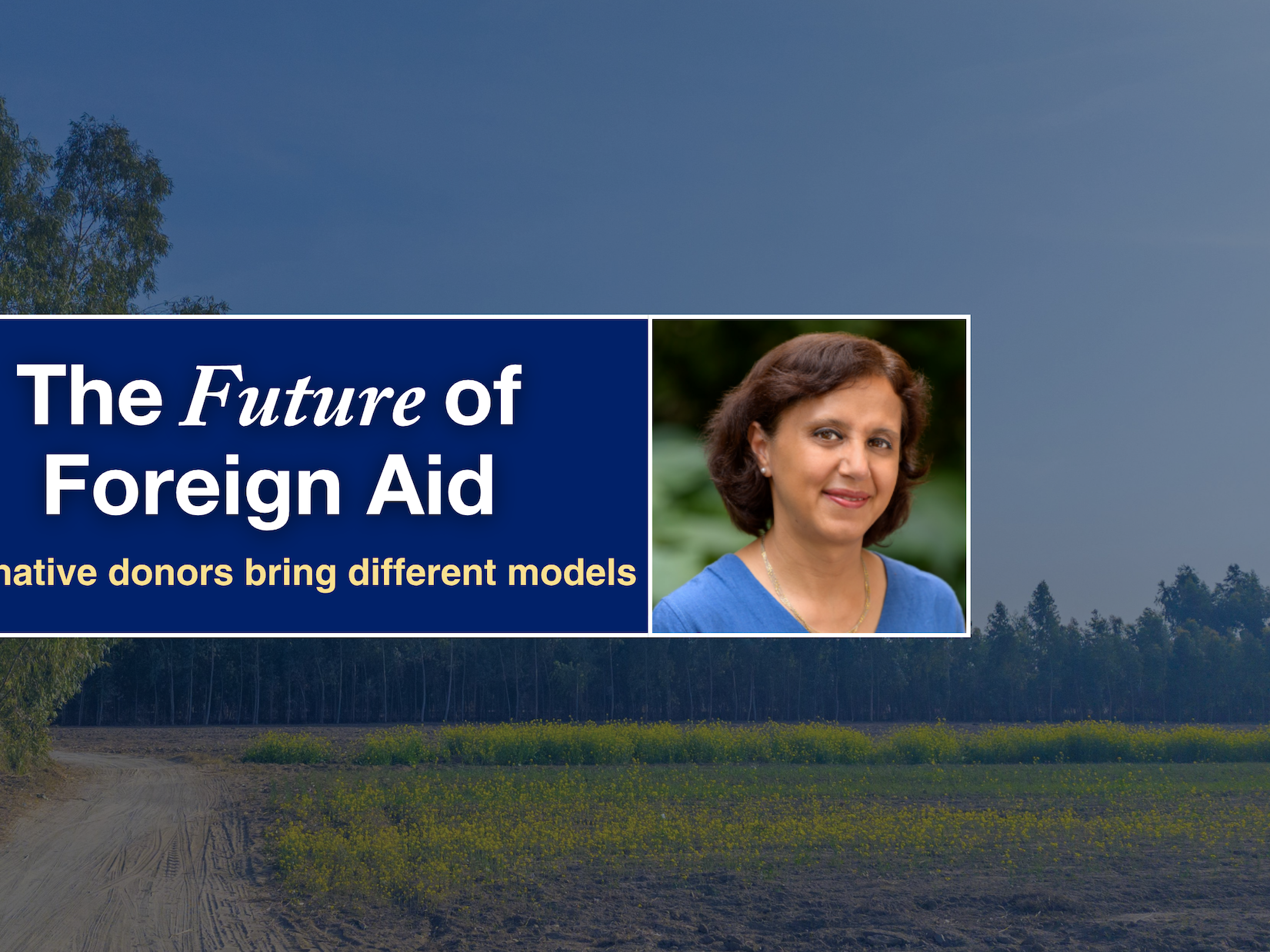 The future of foreign aid: alternative donors bring different models