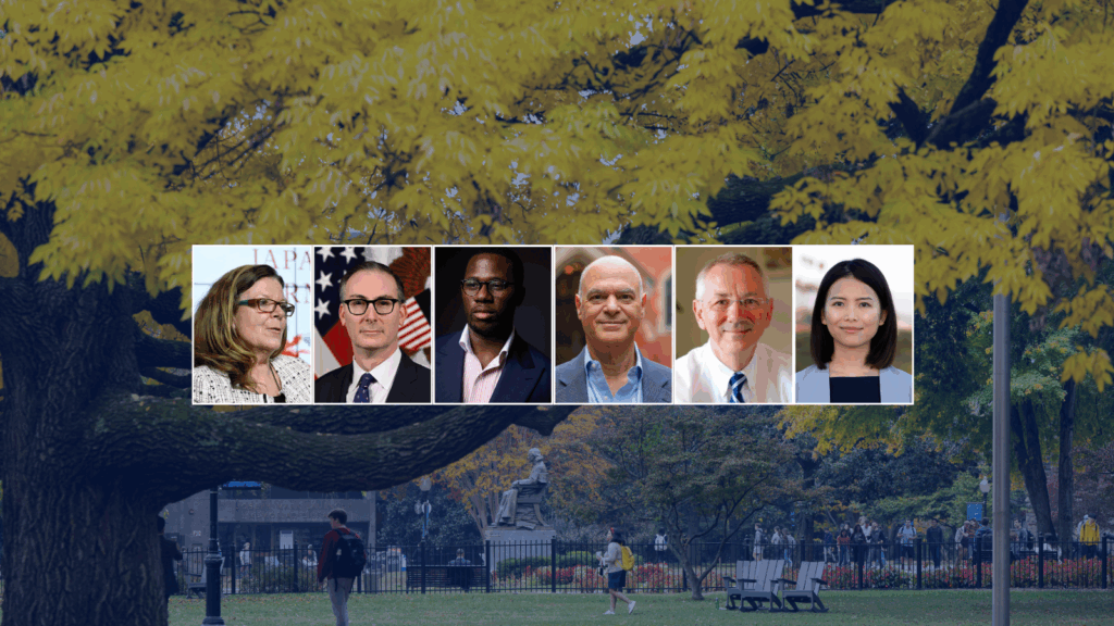 Professors Sheila Smith, Michael Sulmeyer, Bulelani Jili, Eddie Deschapelles, Andrew Steer, Yifan (Flora) He,