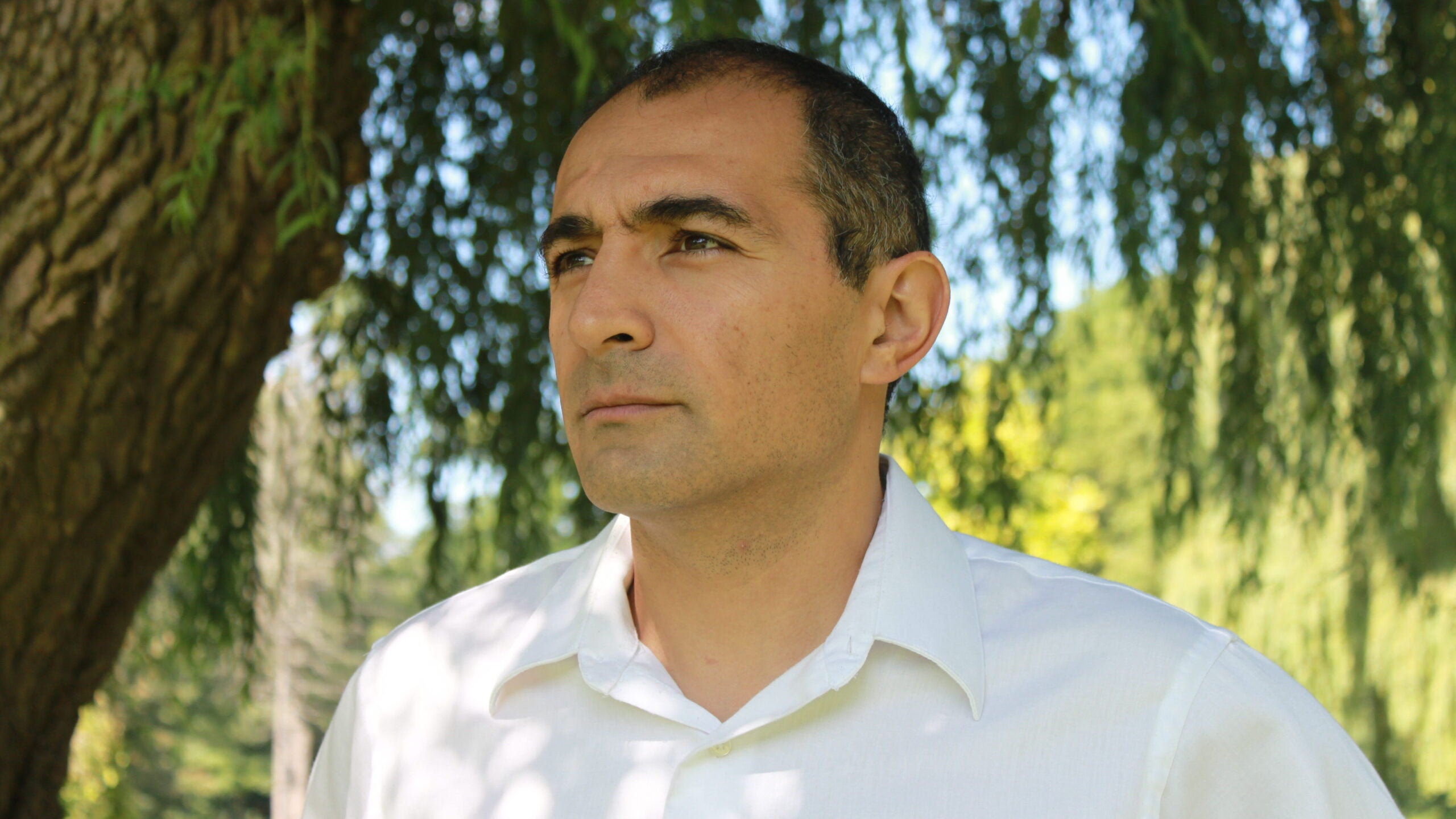 Nader Hashemi standing outside