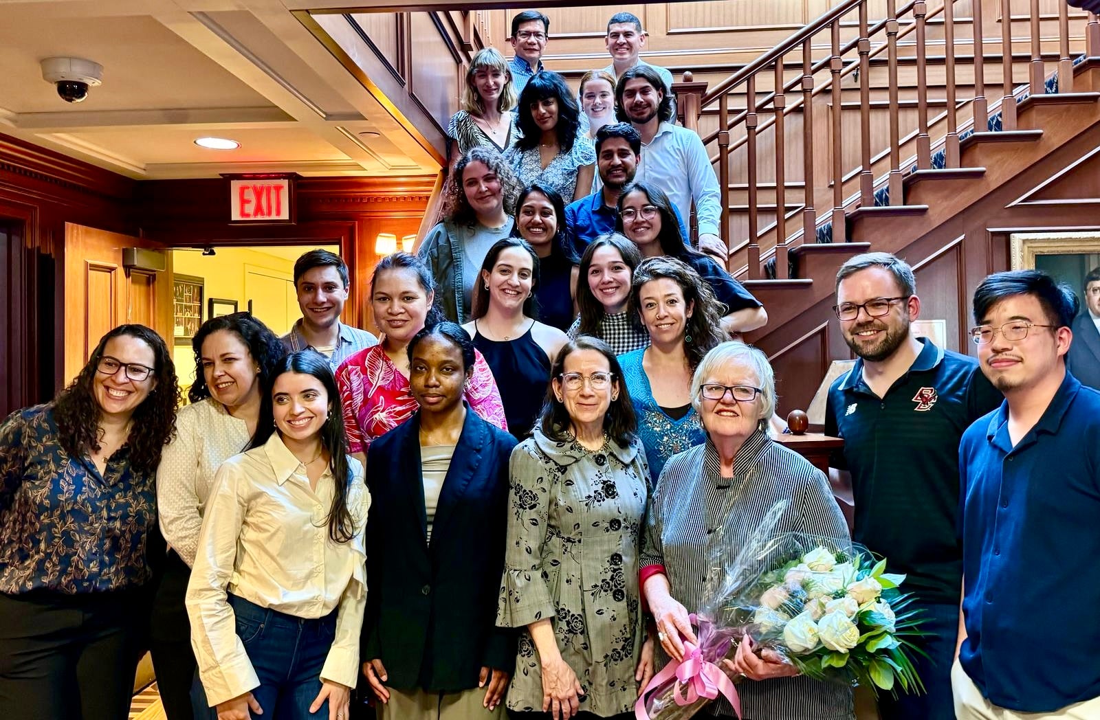 Dahdah posing for a photo alongside MIMR faculty and students