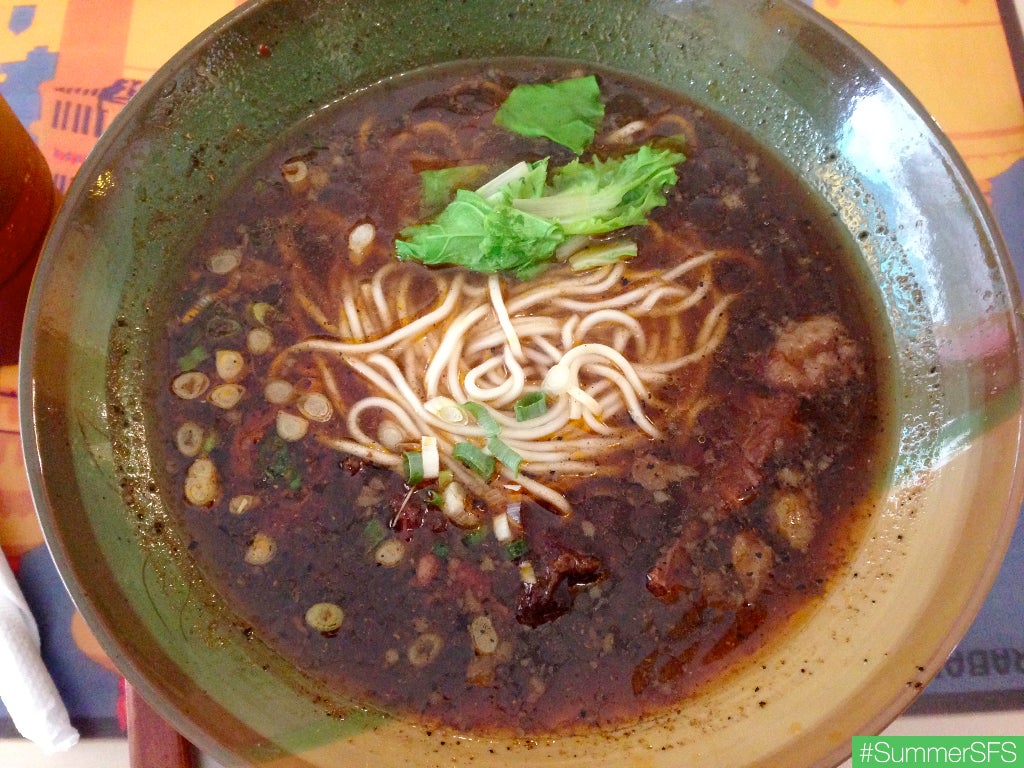 Despite hot temperatures, Brittney Farrar became a fan of these Taiwanese Beef Noodles
